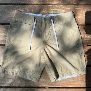 Horny Toad Tan Casual Adventure Cargo-like Shorts with Drawstring